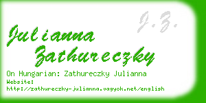 julianna zathureczky business card